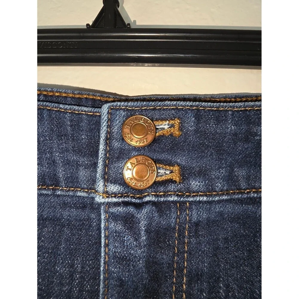 Talbots Flawless High Rise Wide Crop Jeans Dark Blue Size 16WP